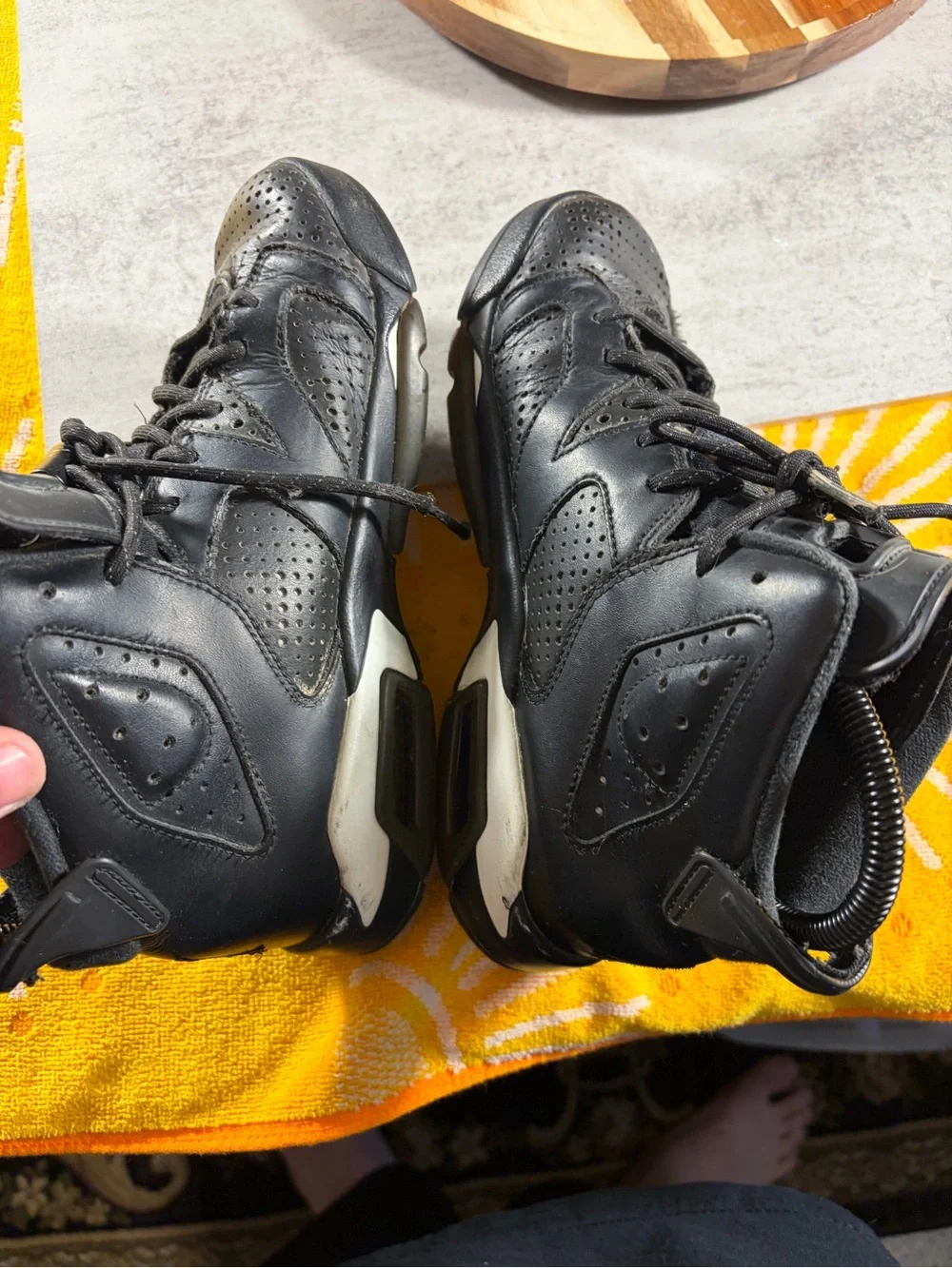 Nike Air Jordan 6 Retro GS Black Cat Shoes Sneaker GS Youth 5 Women's 6.5